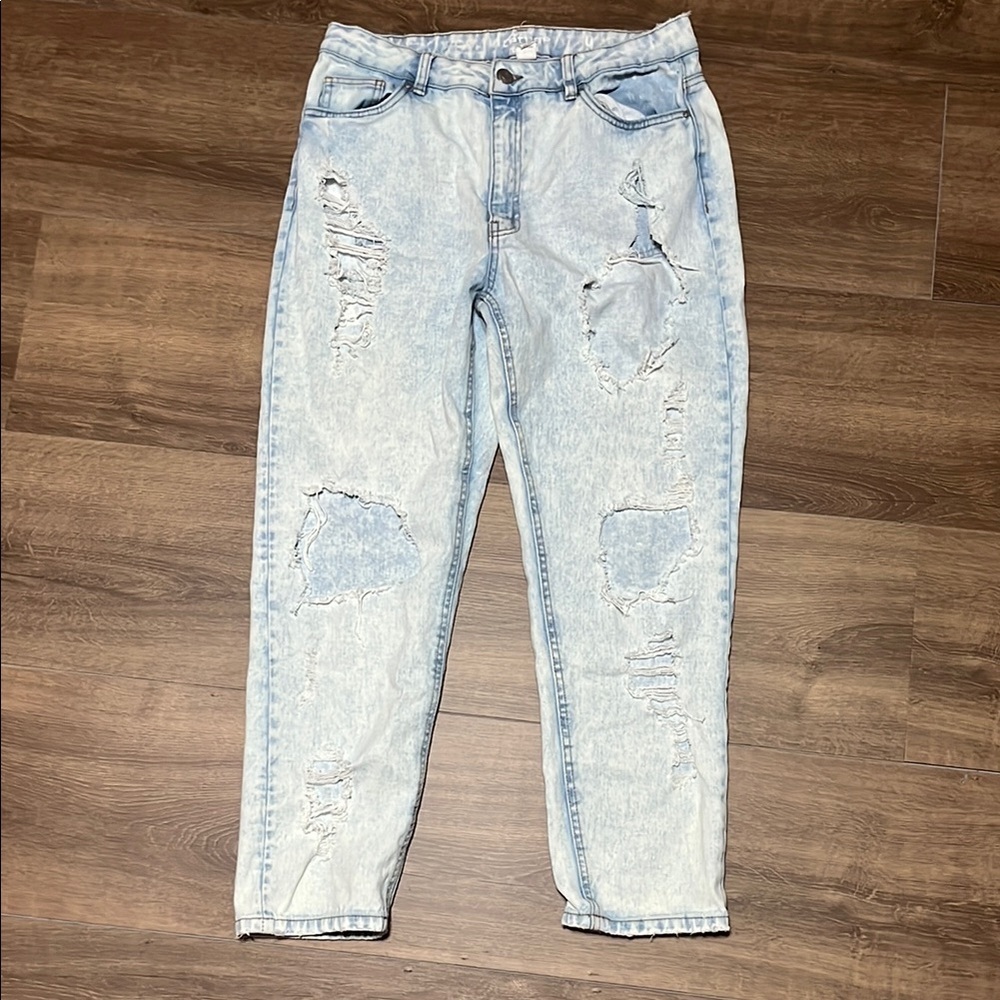 Refuge Blue Boyfriend Jeans Distressed Vintage